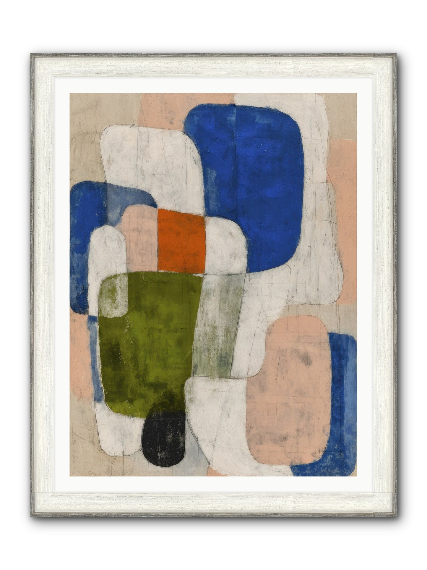 Gathered Round Framed Print - Driftwood White 36x48