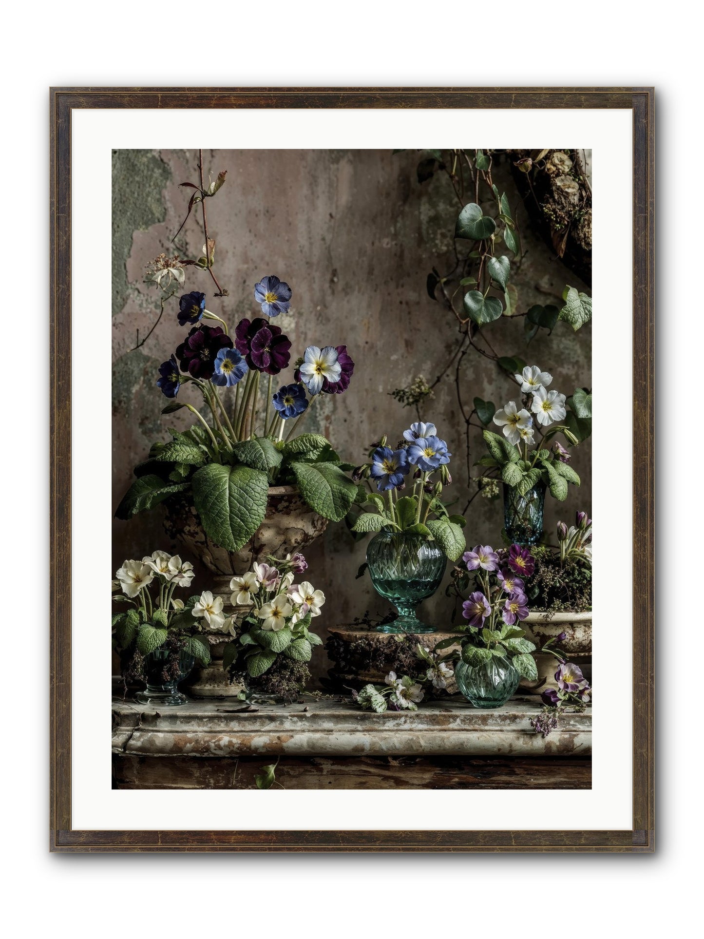 Gathered Framed Print - Slimwoods Black/Gold 24x32