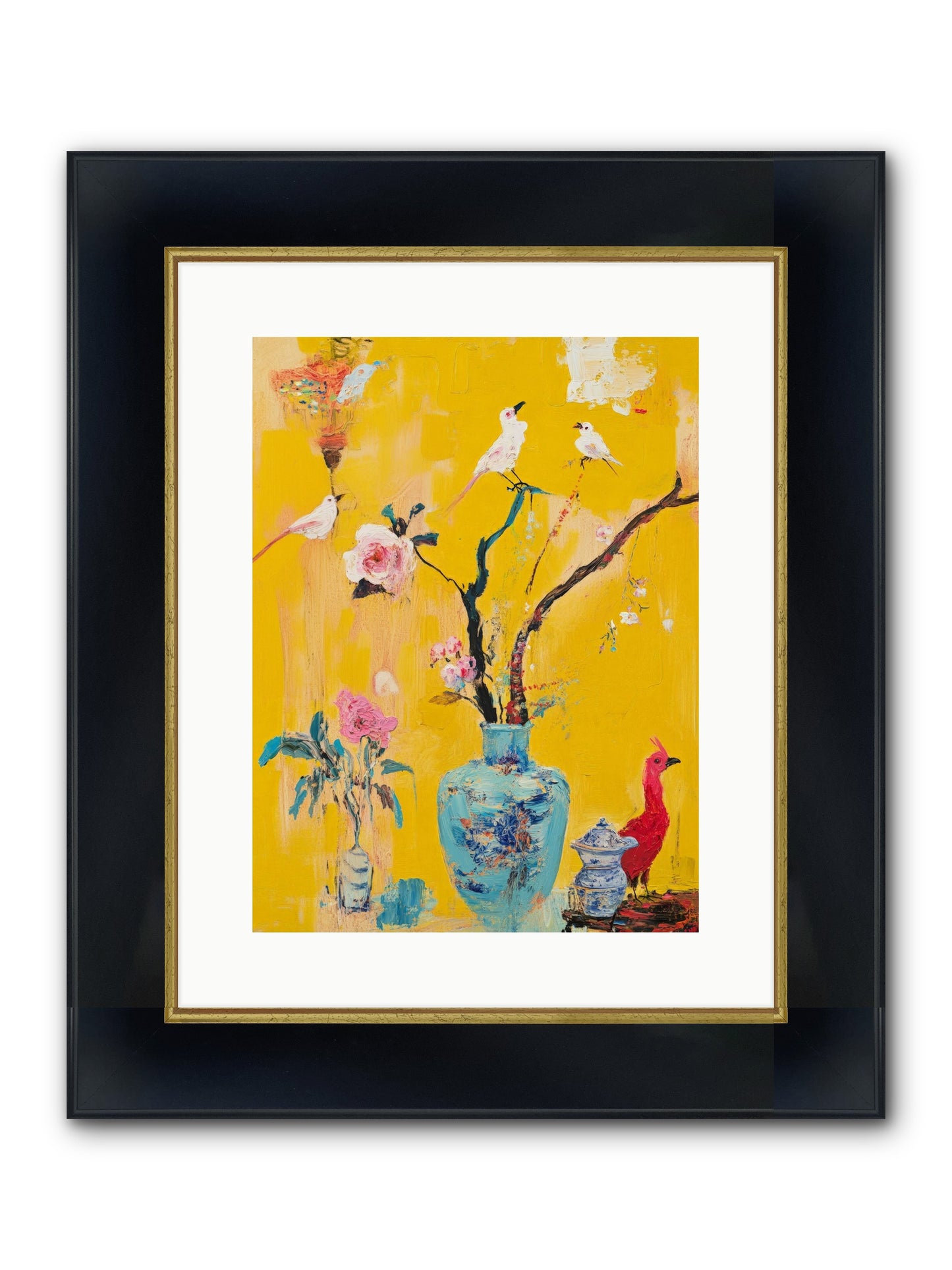 Gathered Wonder Framed Print - Wide Black w/Gold 12x16