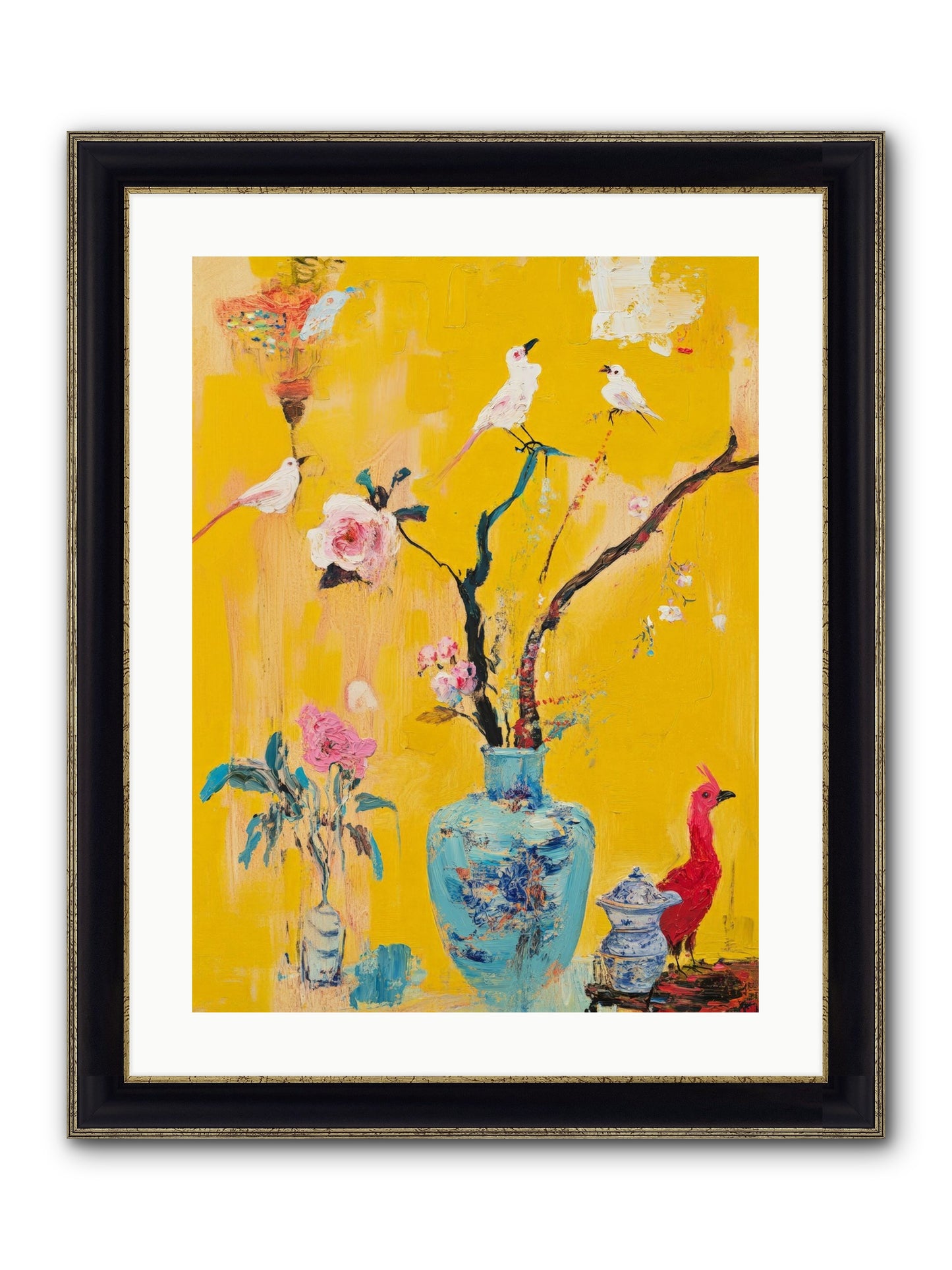 Gathered Wonder Framed Print - Black & Gold 18x24