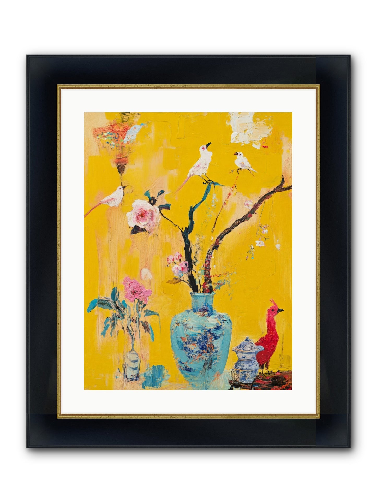 Gathered Wonder Framed Print - Wide Black w/Gold 18x24