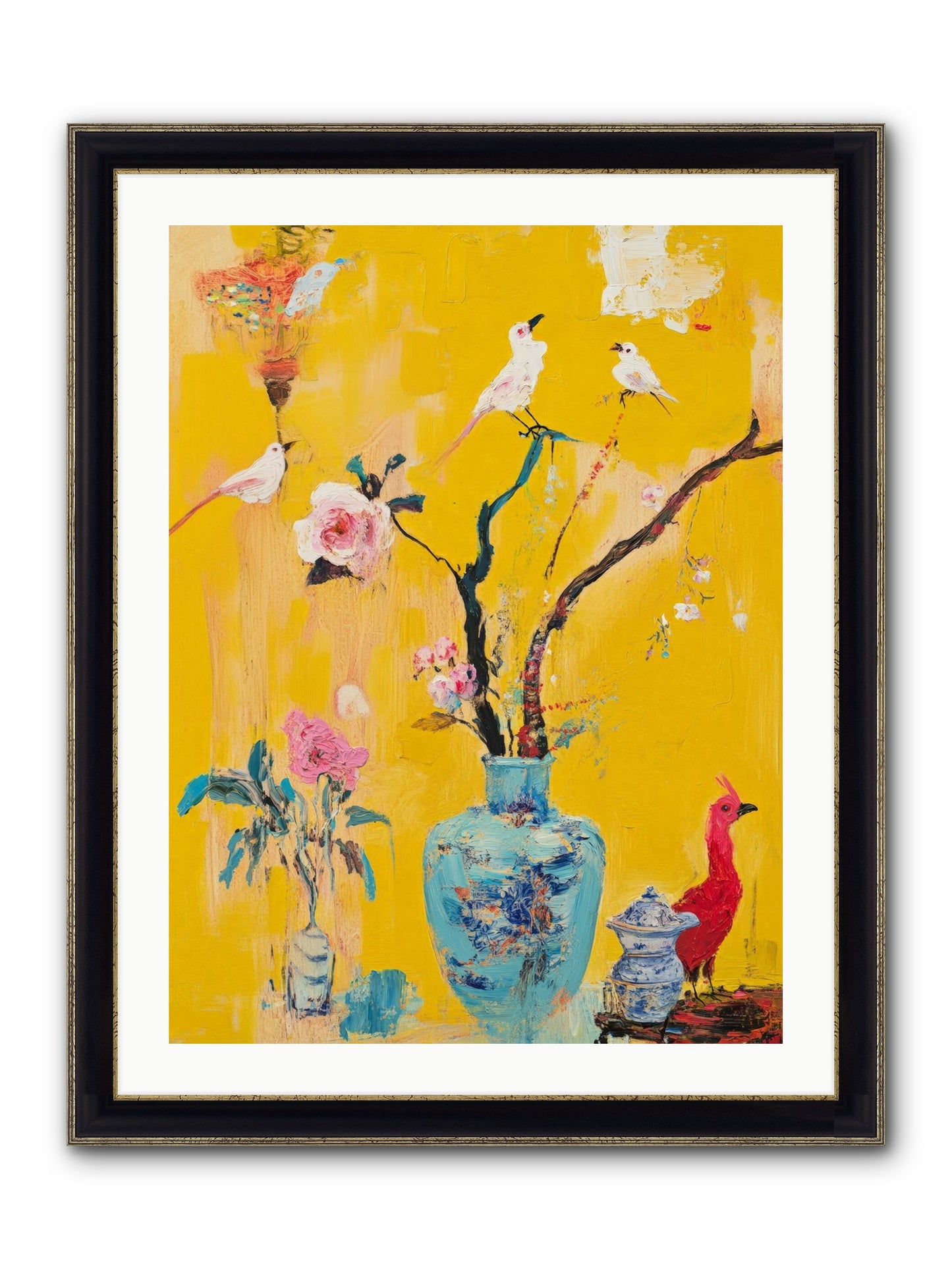 Gathered Wonder Framed Print - Black & Gold 24x32