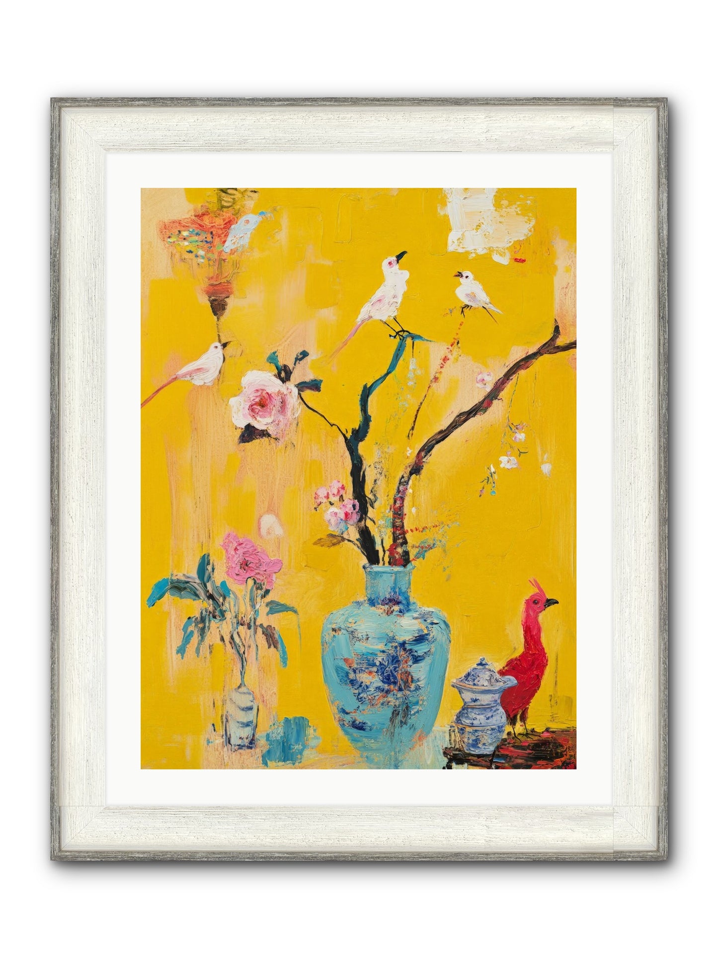 Gathered Wonder Framed Print - Driftwood White 24x32