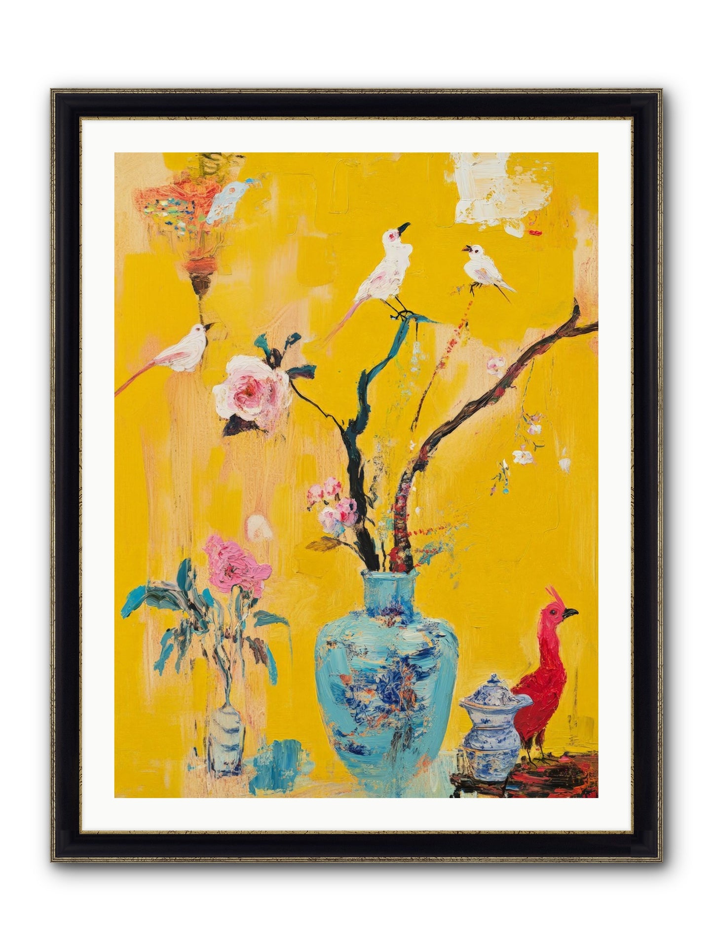 Gathered Wonder Framed Print - Black & Gold 30x40
