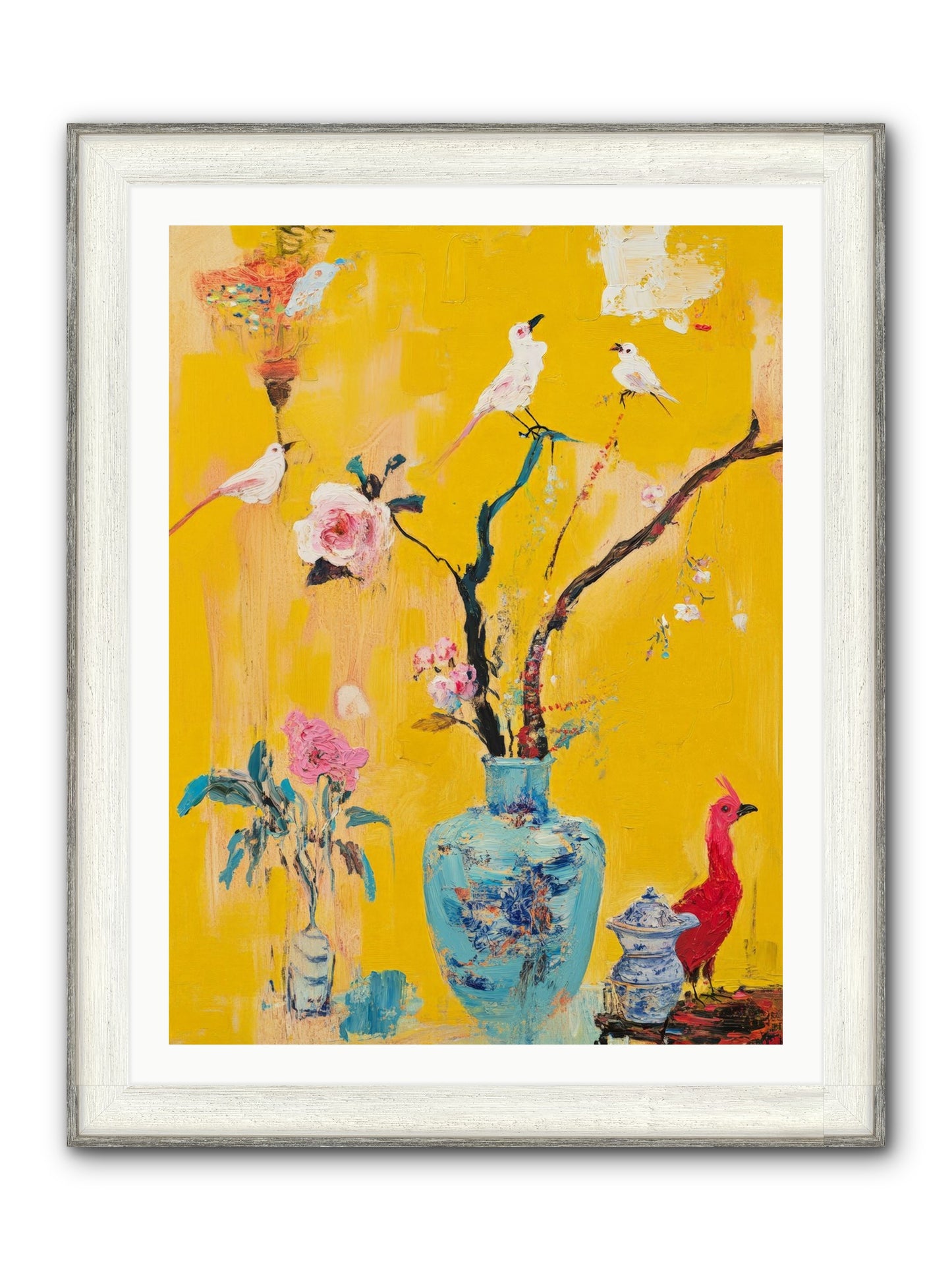 Gathered Wonder Framed Print - Driftwood White 30x40