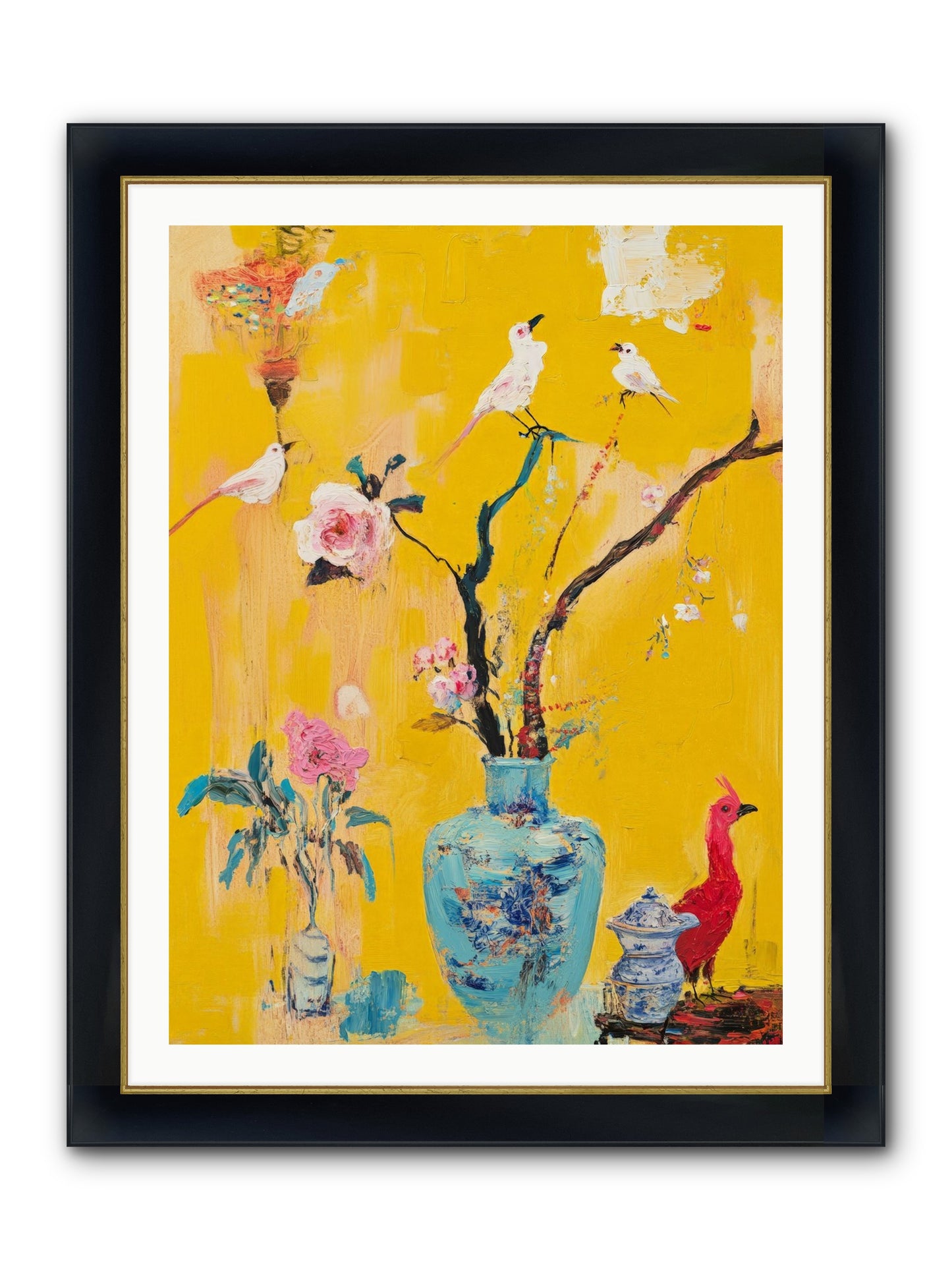 Gathered Wonder Framed Print - Wide Black w/Gold 30x40