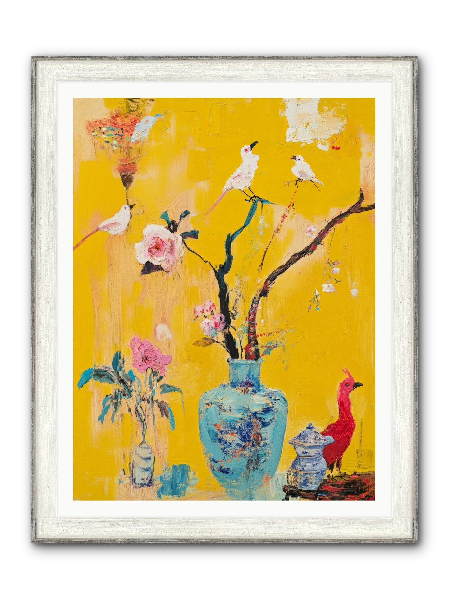 Gathered Wonder Framed Print - Driftwood White 36x48