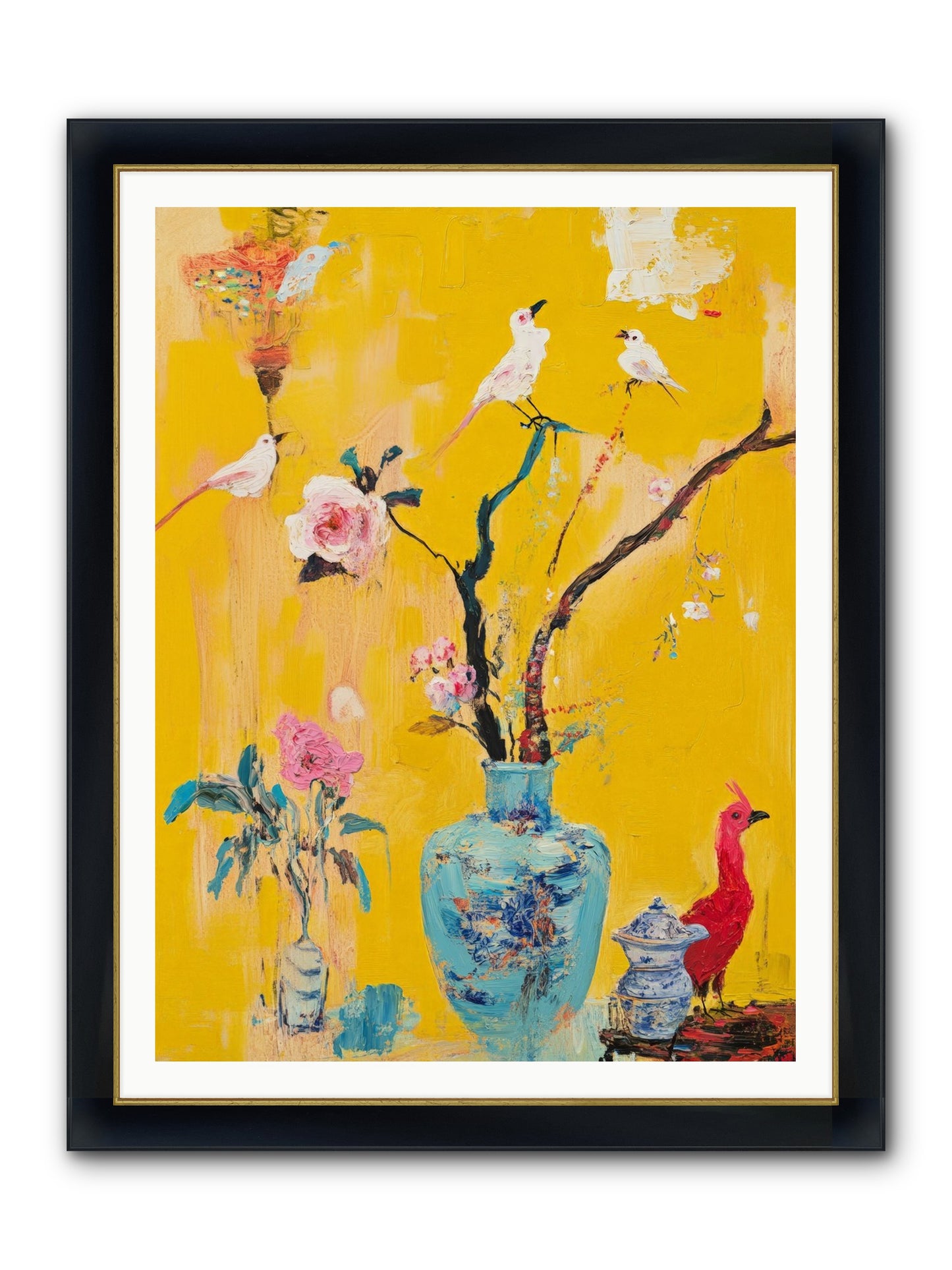 Gathered Wonder Framed Print - Wide Black w/Gold 36x48
