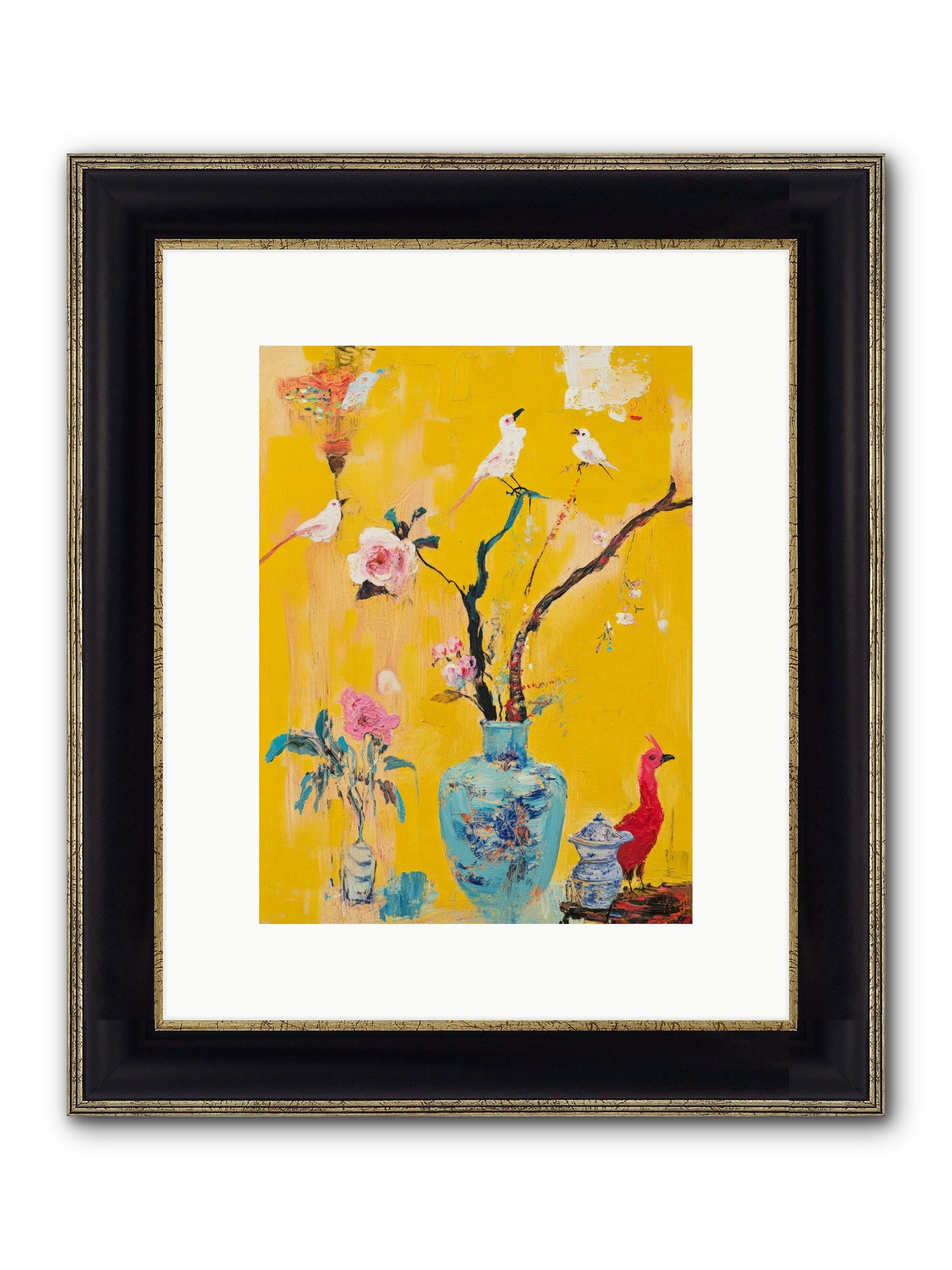 Gathered Wonder Framed Print - Black & Gold 9x12