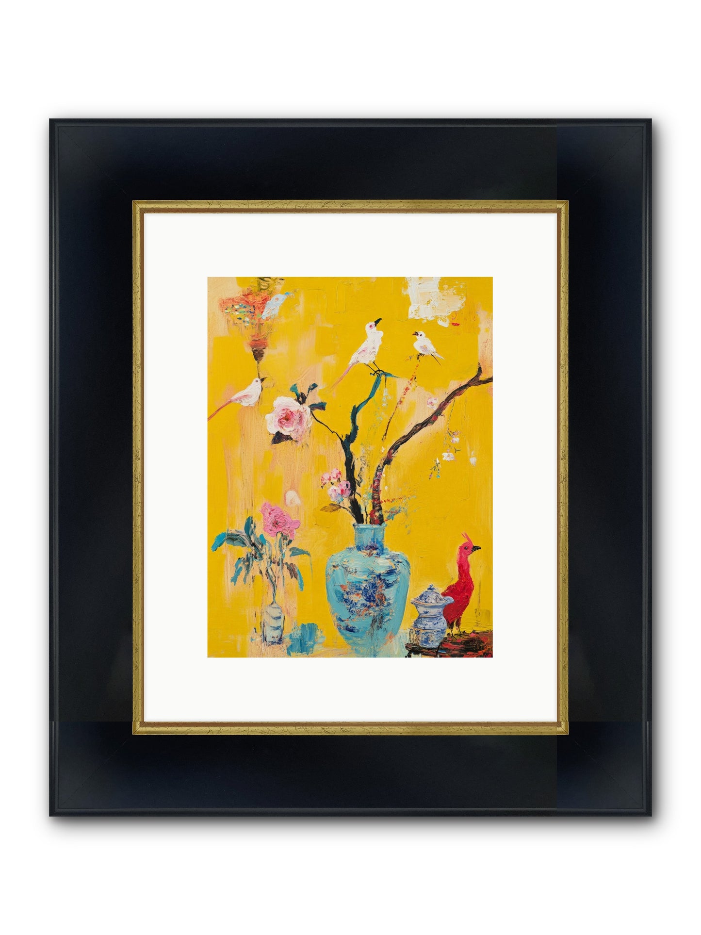 Gathered Wonder Framed Print - Wide Black w/Gold 9x12