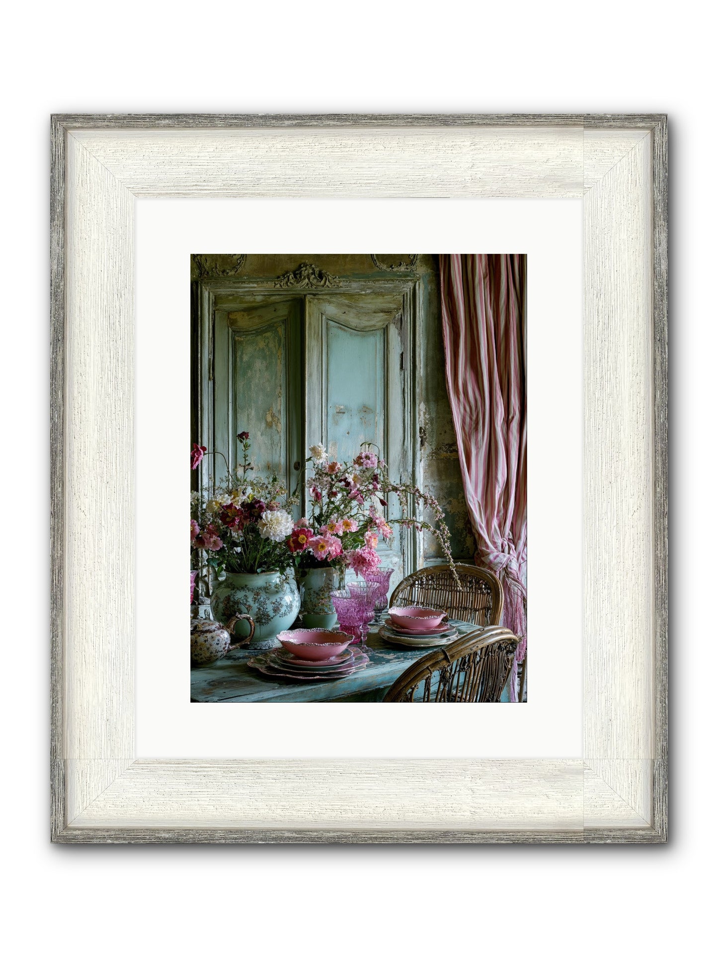 Gathering Of Angels Framed Print - Driftwood White 12x16