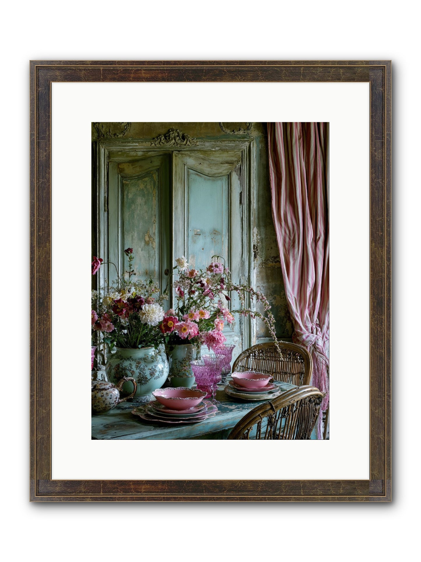 Gathering Of Angels Framed Print - Slimwoods Black/Gold 12x16
