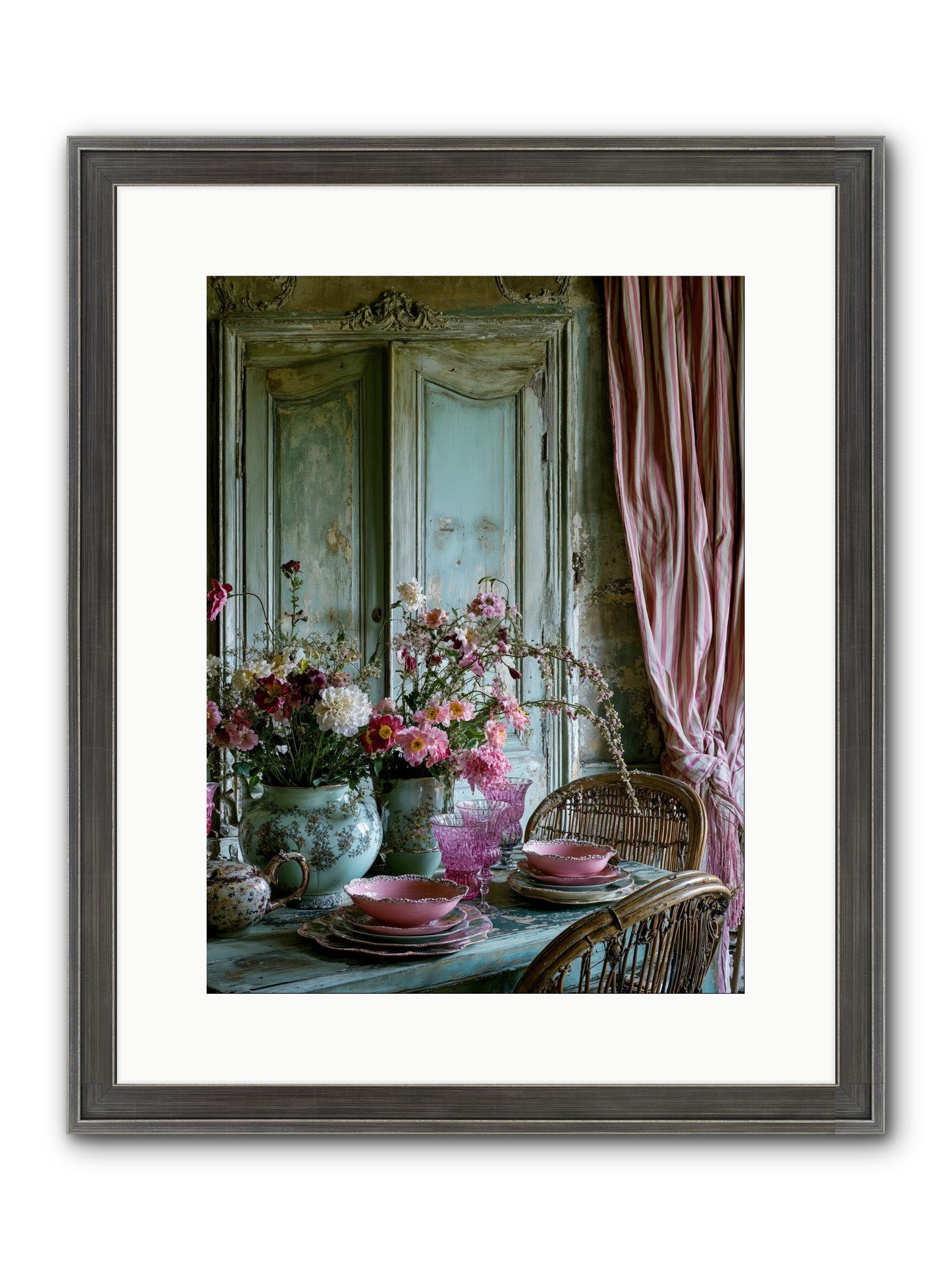 Gathering Of Angels Framed Print - Slimwoods Black/Silver 12x16