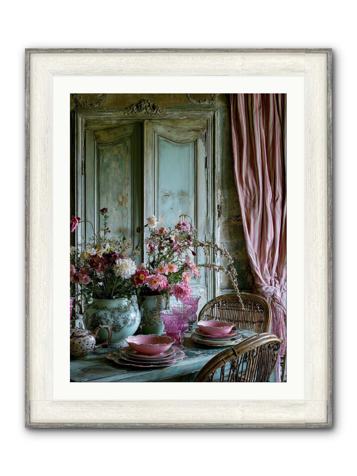 Gathering Of Angels Framed Print - Driftwood White 24x32