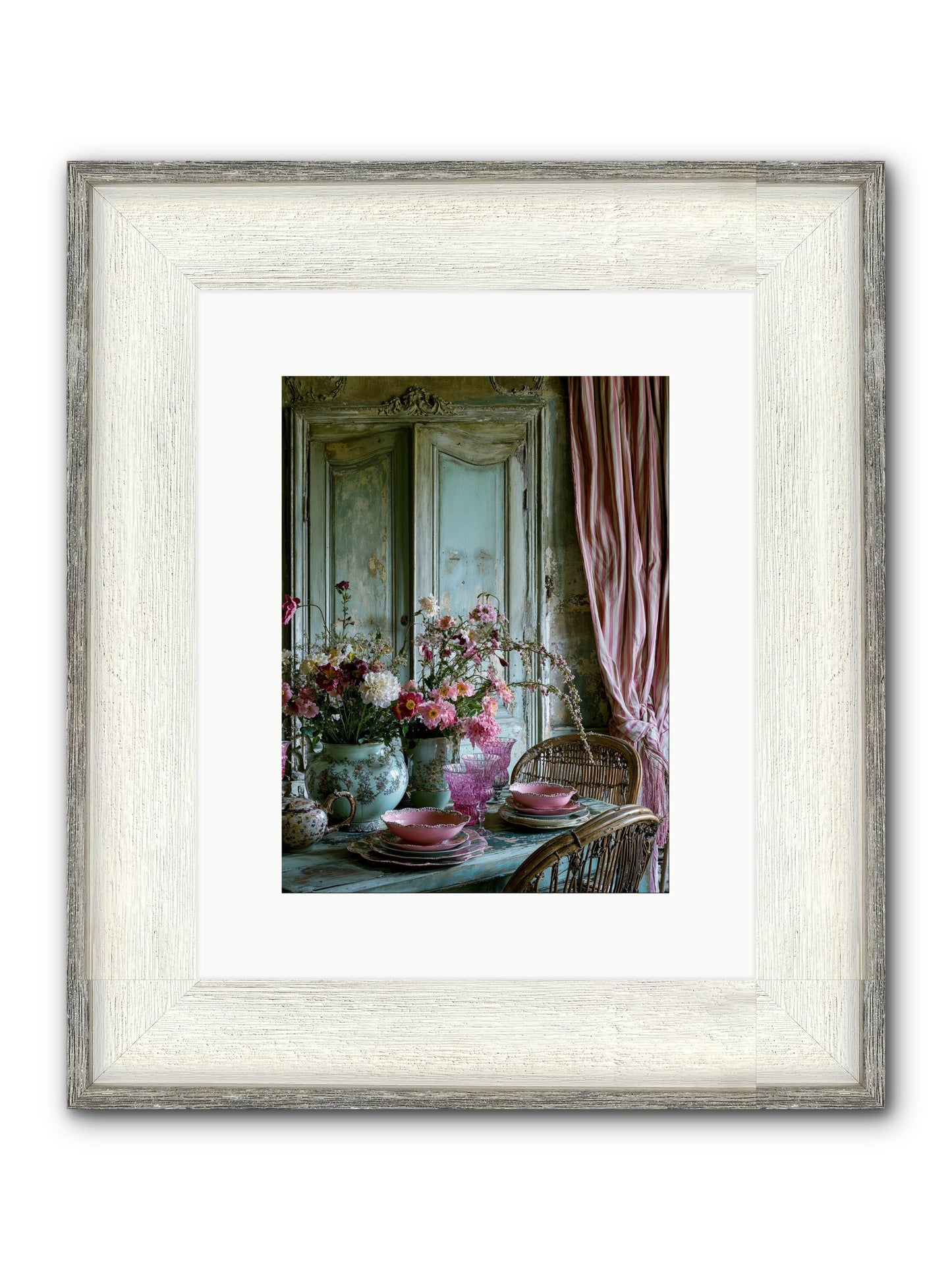 Gathering Of Angels Framed Print - Driftwood White 9x12