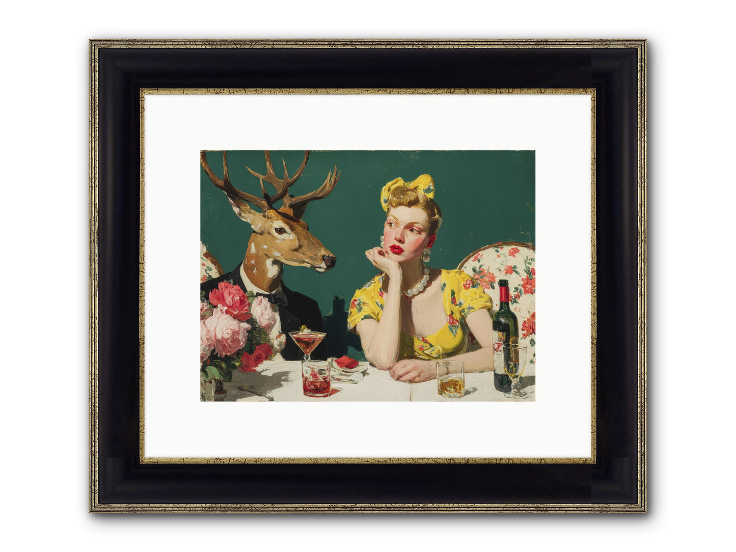 Gathering Of Gentle Souls Framed Print - Black & Gold 12x9