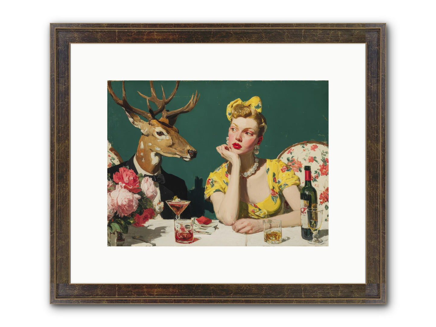 Gathering Of Gentle Souls Framed Print - Slimwoods Black/Gold 12x9