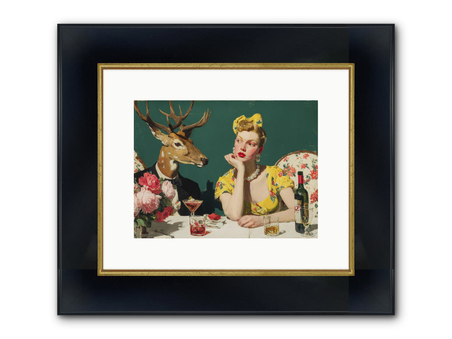 Gathering Of Gentle Souls Framed Print - Wide Black w/Gold 12x9