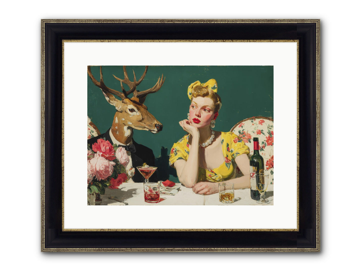 Gathering Of Gentle Souls Framed Print - Black & Gold 16x12