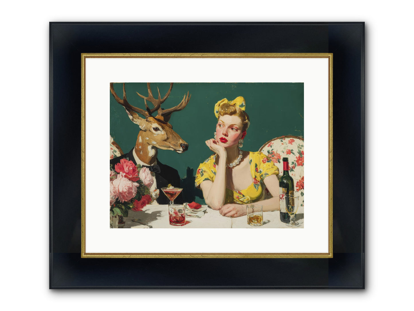 Gathering Of Gentle Souls Framed Print - Wide Black w/Gold 16x12