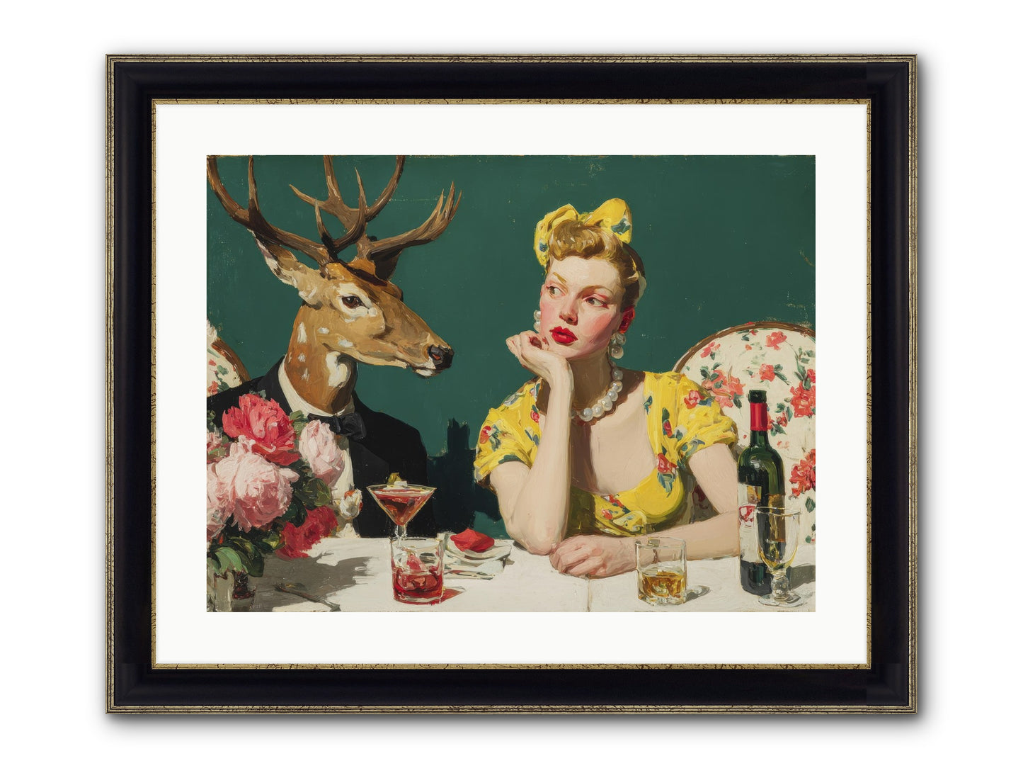 Gathering Of Gentle Souls Framed Print - Black & Gold 24x18