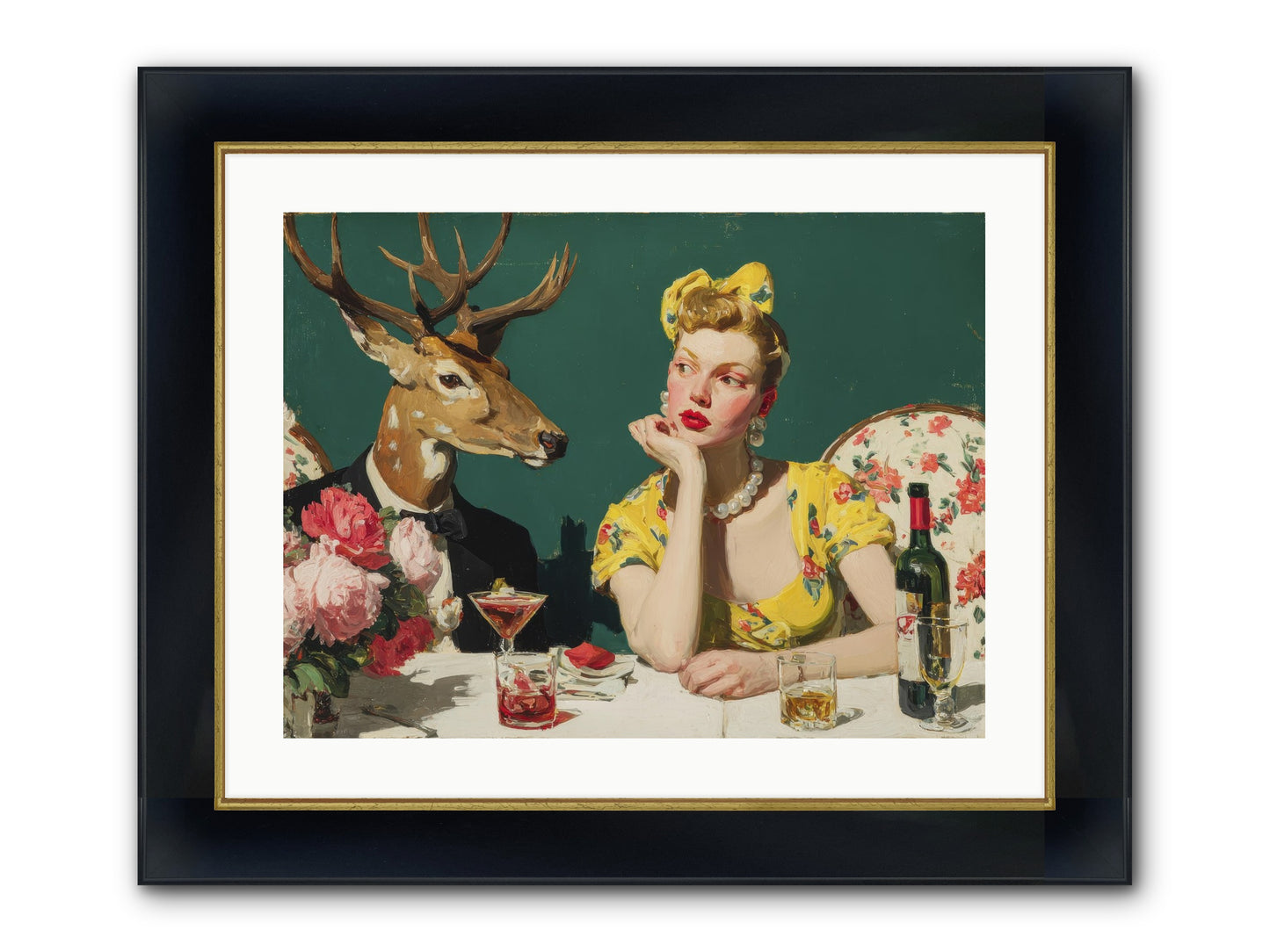 Gathering Of Gentle Souls Framed Print - Wide Black w/Gold 24x18