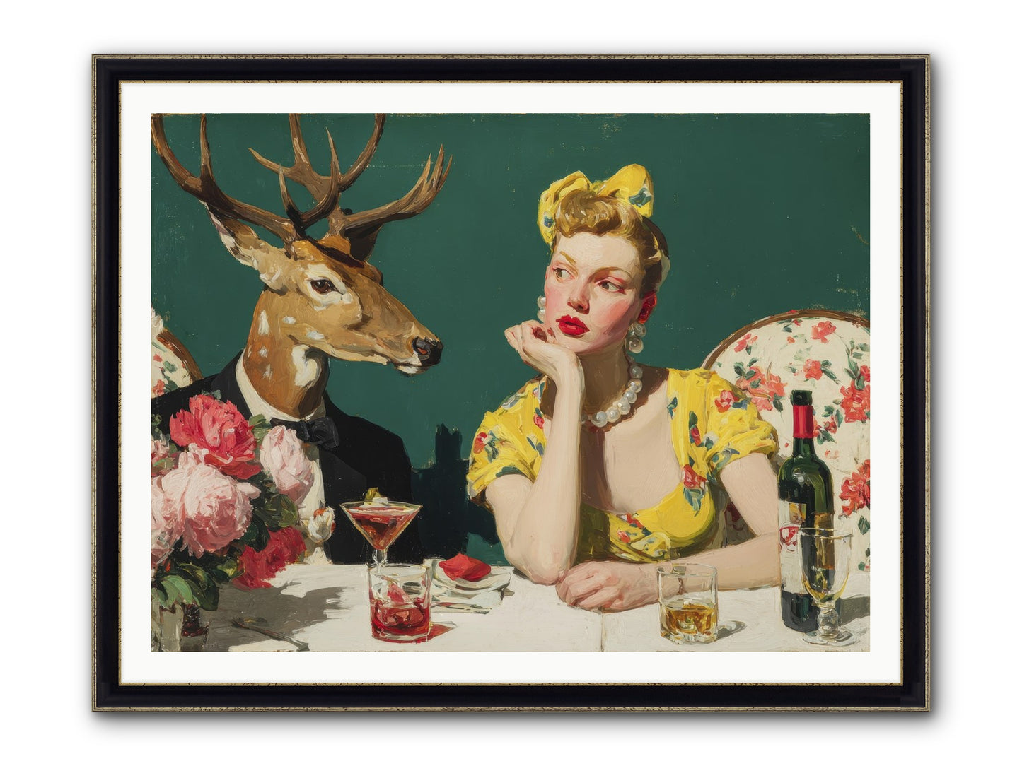 Gathering Of Gentle Souls Framed Print - Black & Gold 48x36