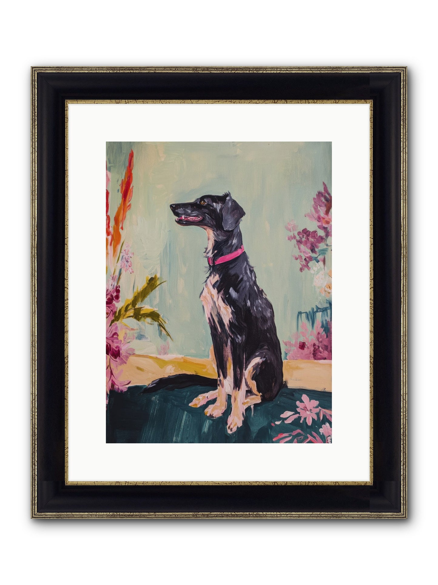 Gatsby Framed Print - Black & Gold 12x16