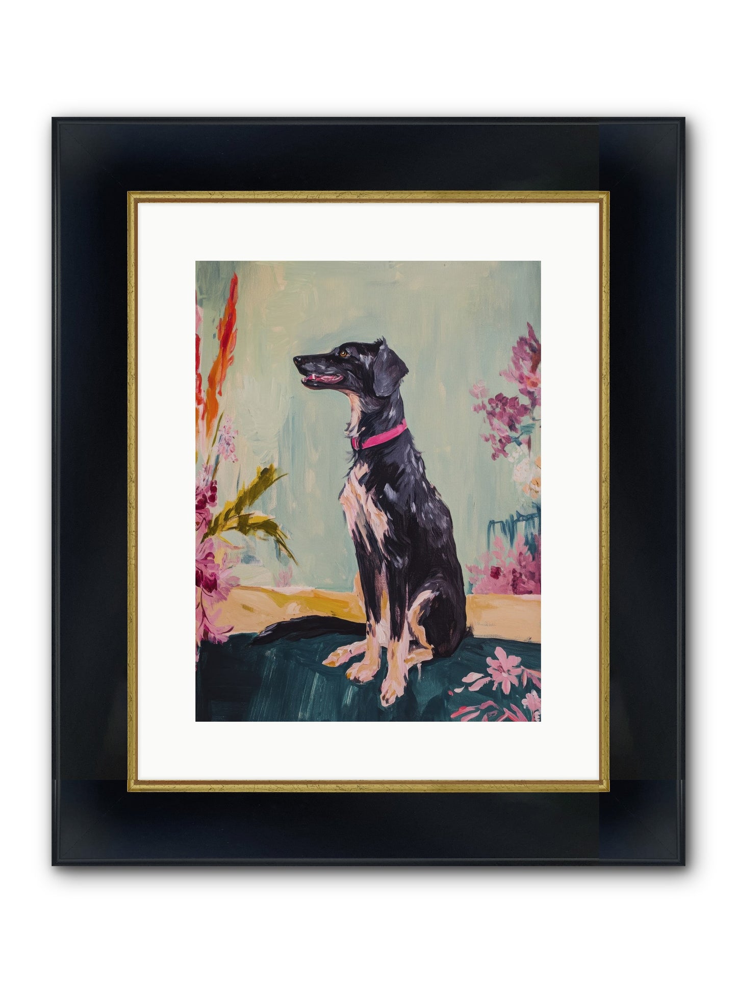 Gatsby Framed Print - Wide Black w/Gold 12x16