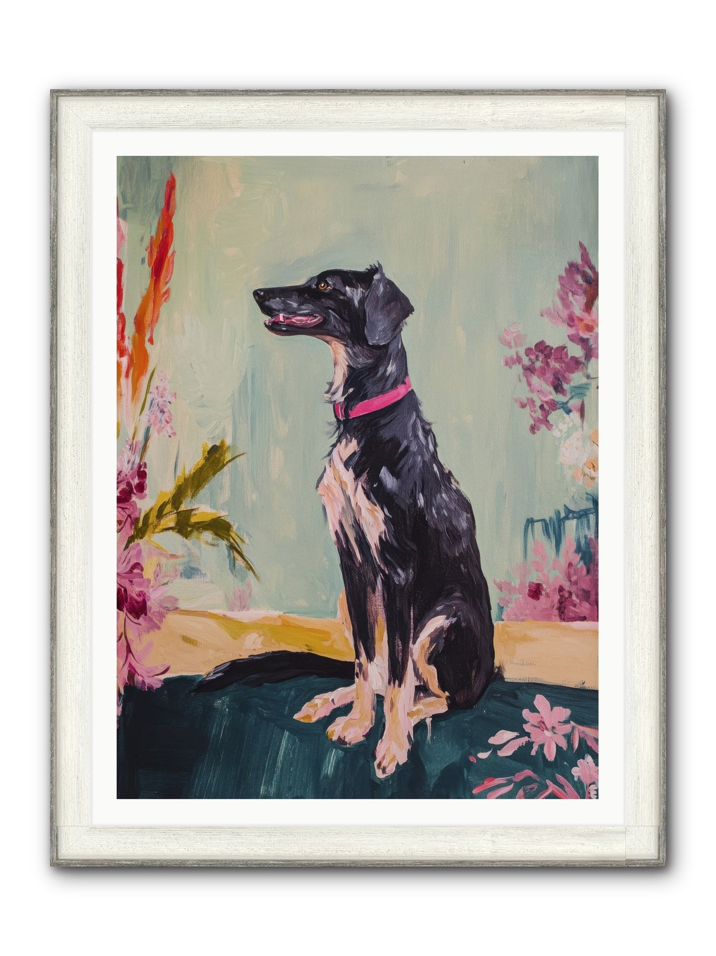 Gatsby Framed Print - Driftwood White 36x48