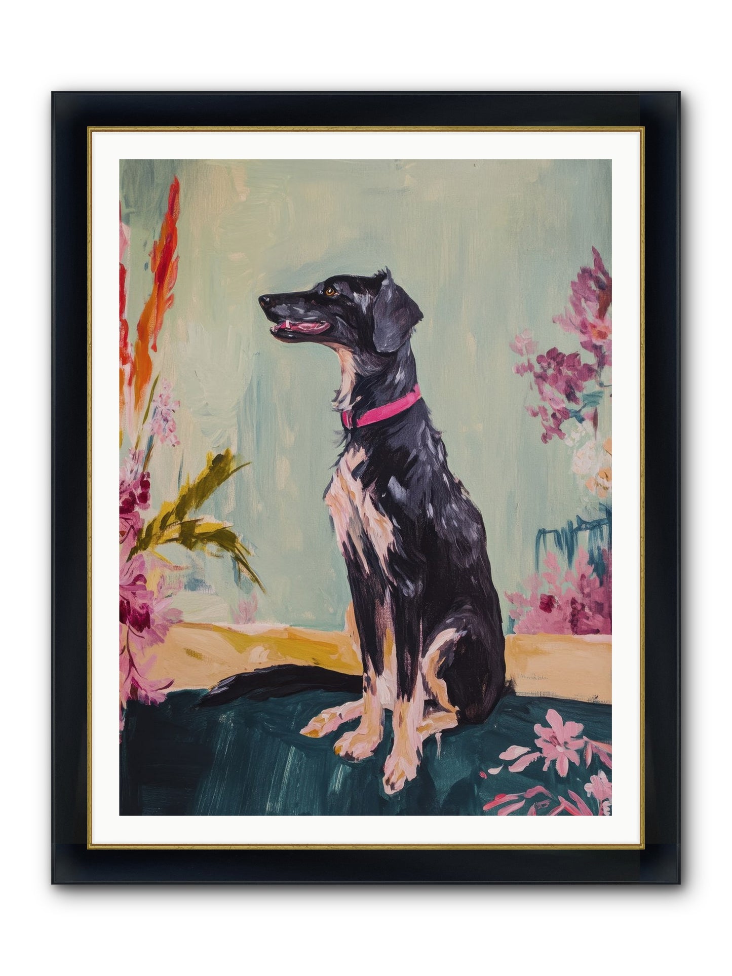 Gatsby Framed Print - Wide Black w/Gold 36x48