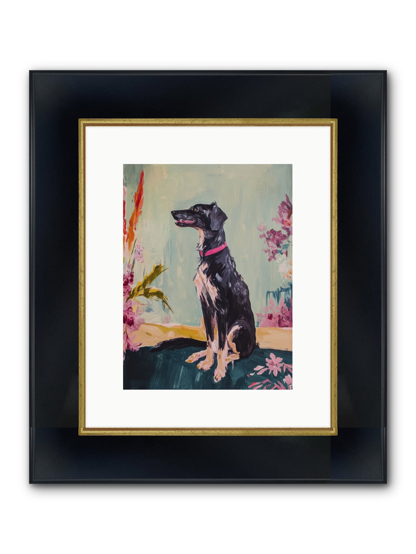 Gatsby Framed Print - Wide Black w/Gold 9x12