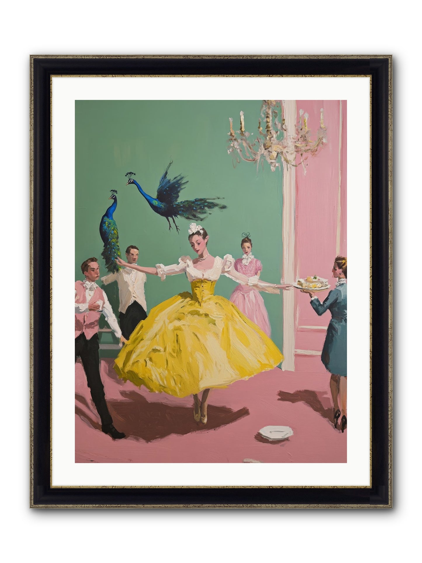 Gaze Upon Grace Framed Print - Black & Gold 24x32