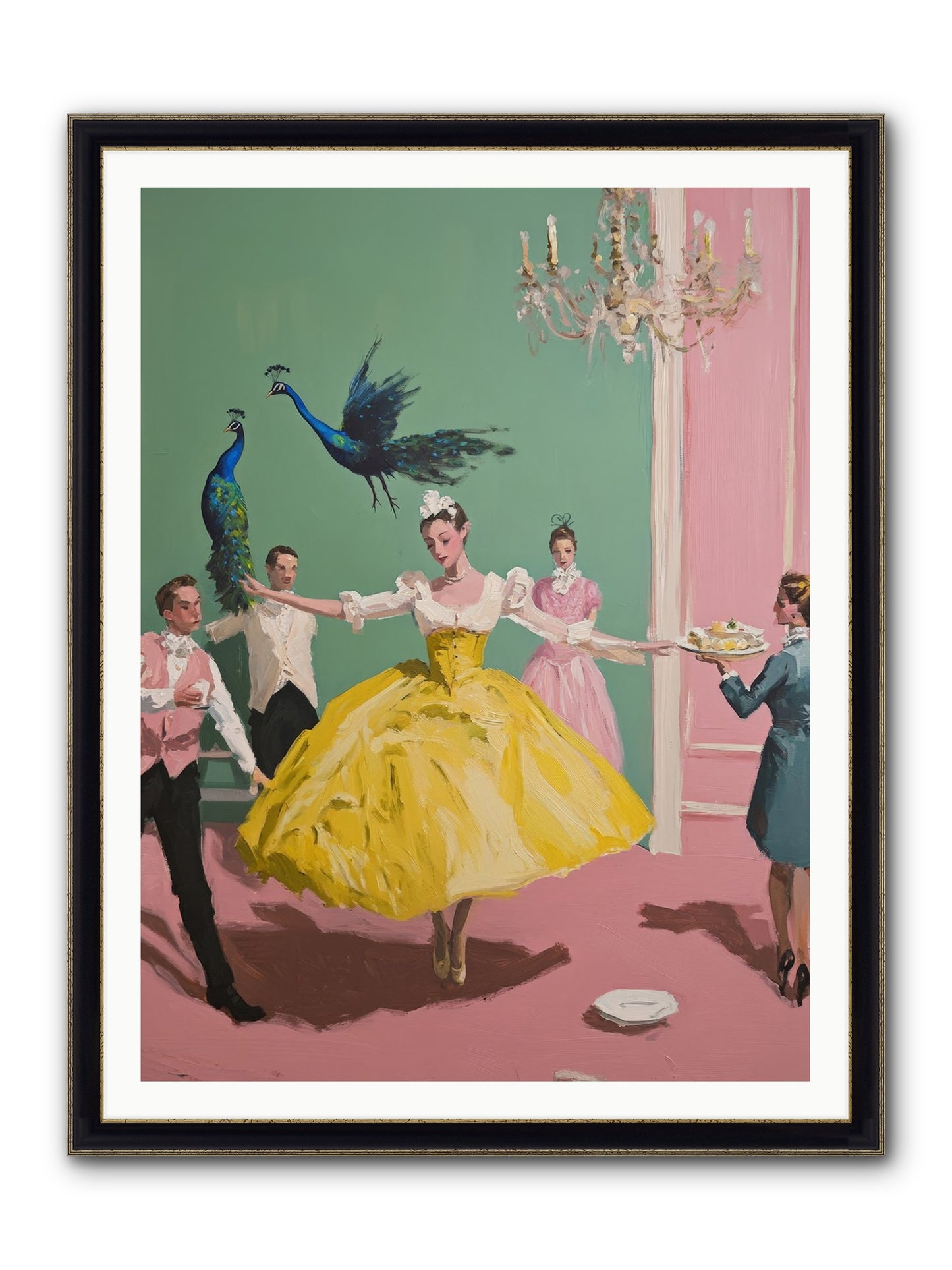 Gaze Upon Grace Framed Print - Black & Gold 36x48
