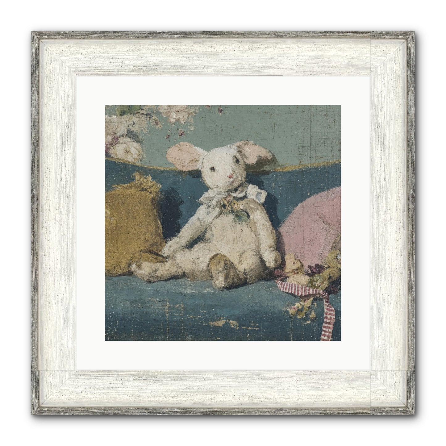 Gazette Of Unfinished Portraits Framed Print - Driftwood White 16x16