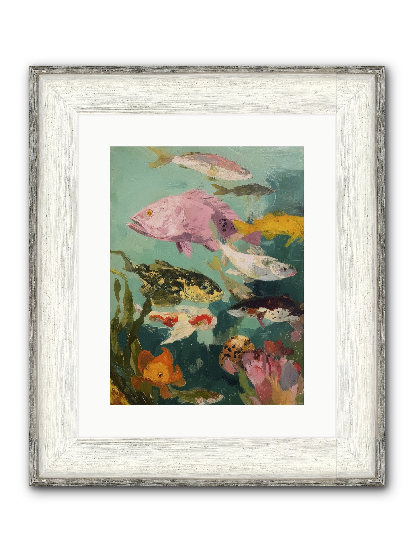Gemstone Ballet Framed Print - Driftwood White 12x16