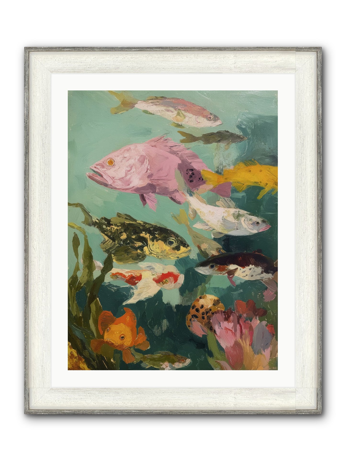 Gemstone Ballet Framed Print - Driftwood White 24x32