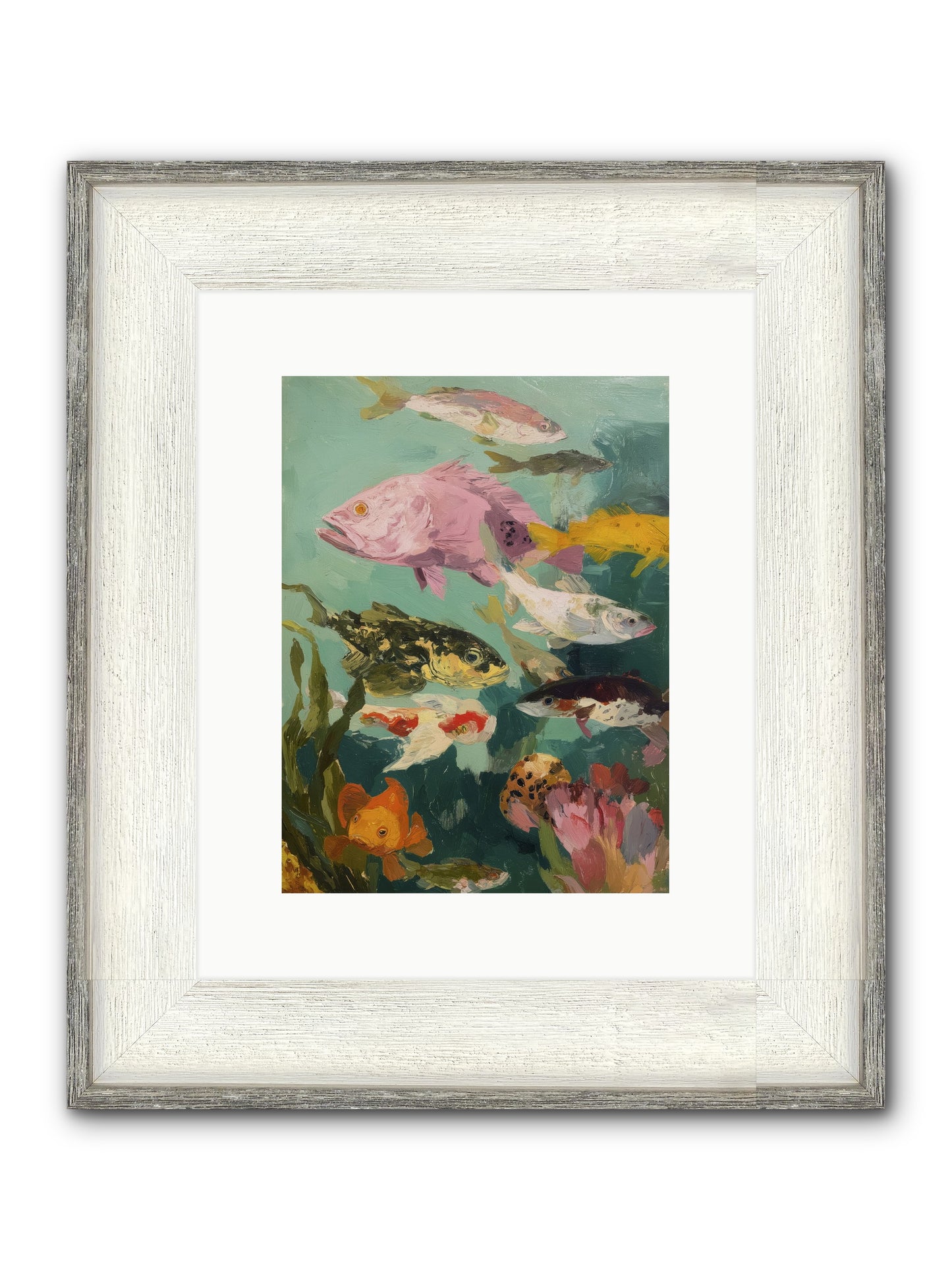 Gemstone Ballet Framed Print - Driftwood White 9x12