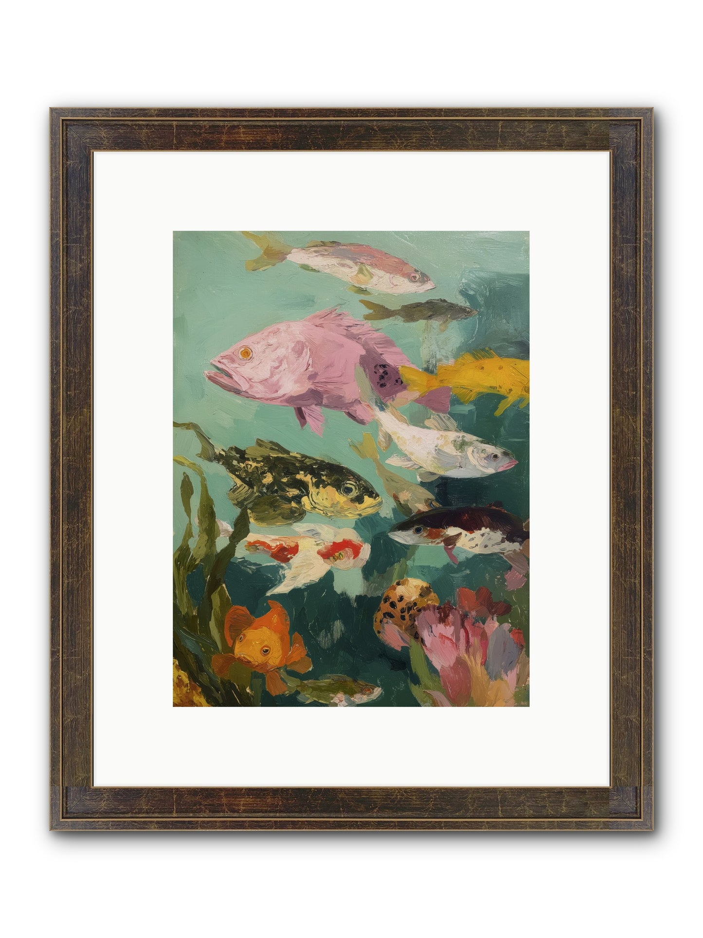 Gemstone Ballet Framed Print - Slimwoods Black/Gold 9x12