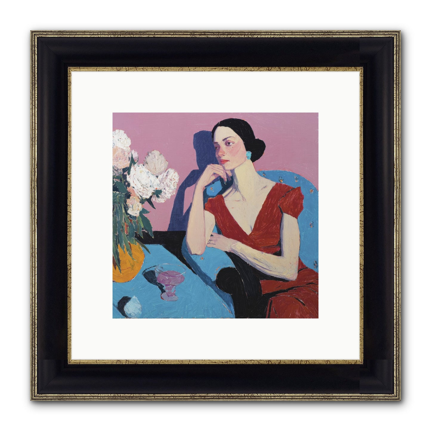 Generous Spirit Framed Print - Black & Gold 10x10