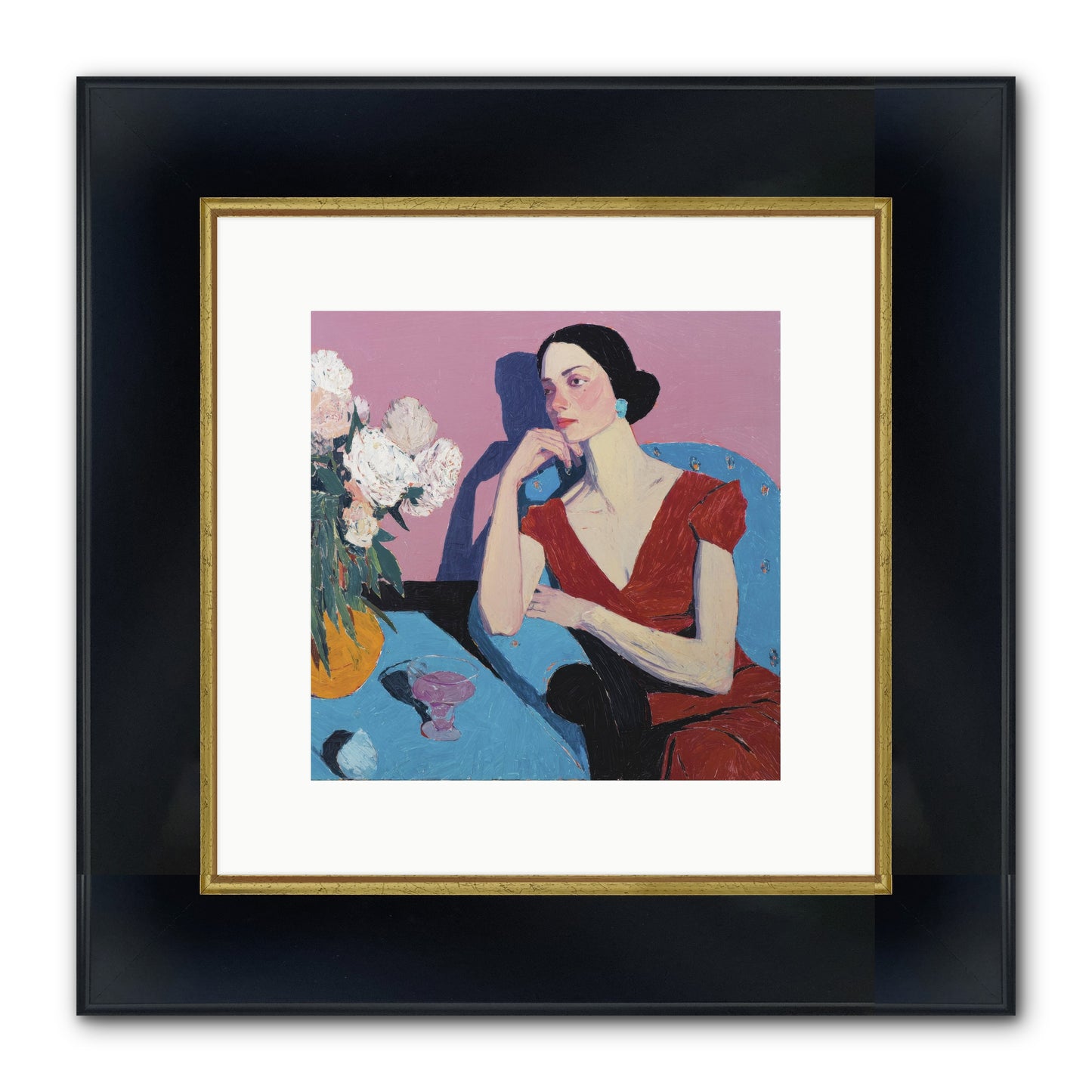 Generous Spirit Framed Print - Wide Black w/Gold 10x10