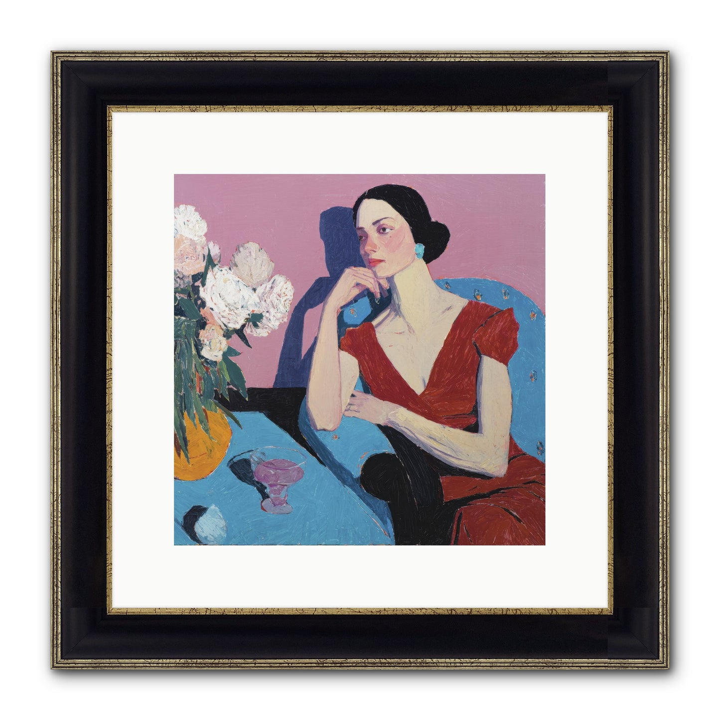 Generous Spirit Framed Print - Black & Gold 12x12