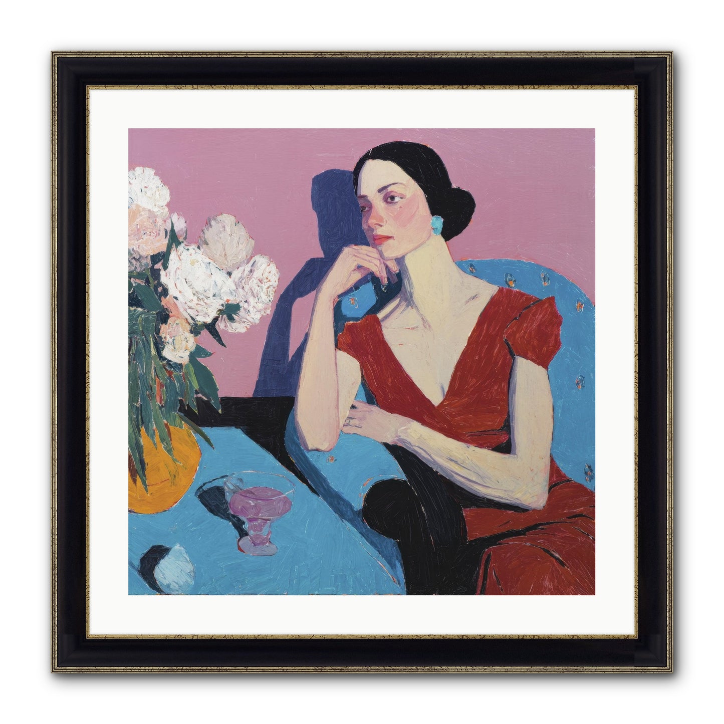 Generous Spirit Framed Print - Black & Gold 24x24