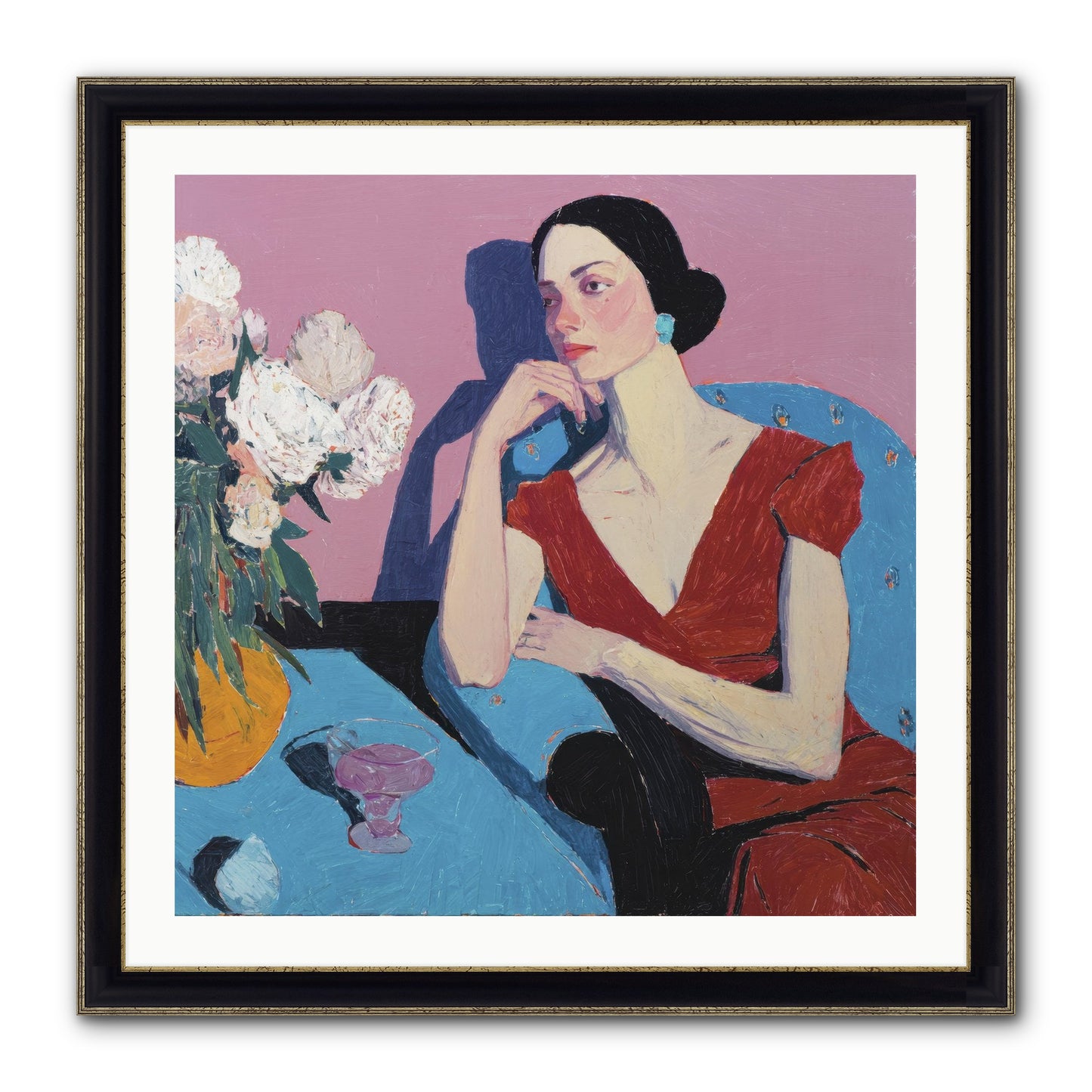 Generous Spirit Framed Print - Black & Gold 30x30
