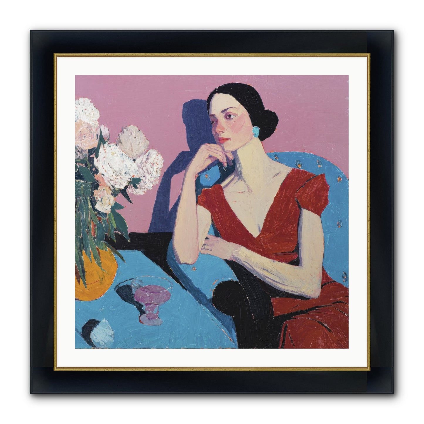 Generous Spirit Framed Print - Wide Black w/Gold 30x30