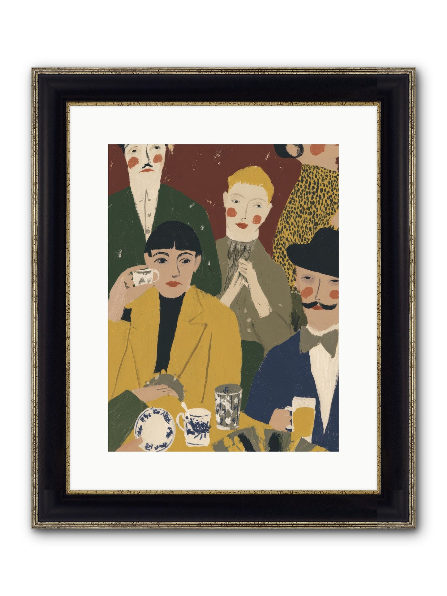 Gentle Chaos Framed Print - Black & Gold 12x16