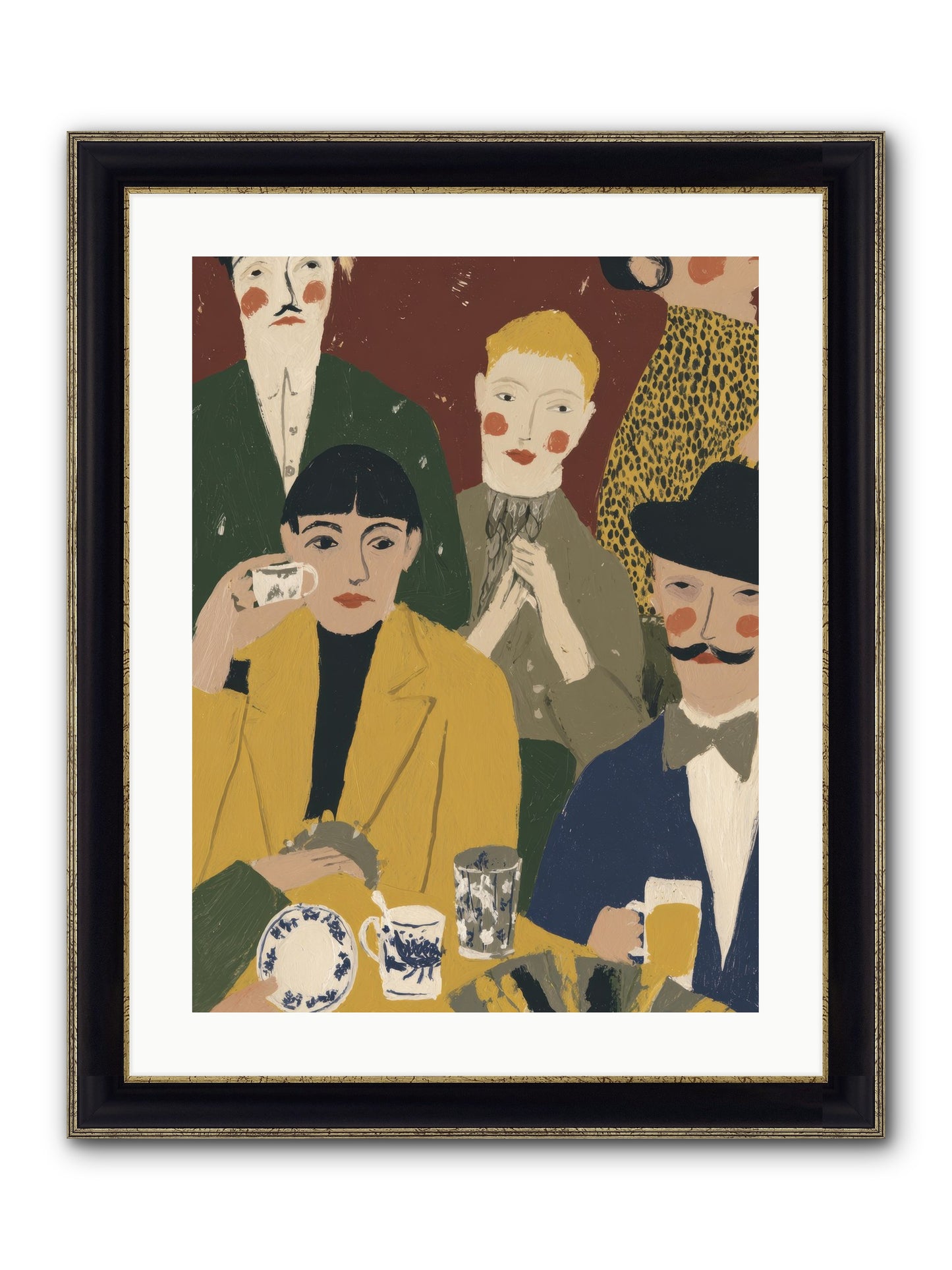 Gentle Chaos Framed Print - Black & Gold 18x24