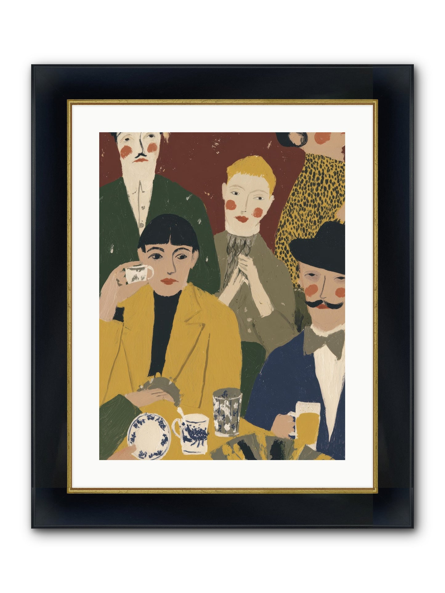 Gentle Chaos Framed Print - Wide Black w/Gold 18x24