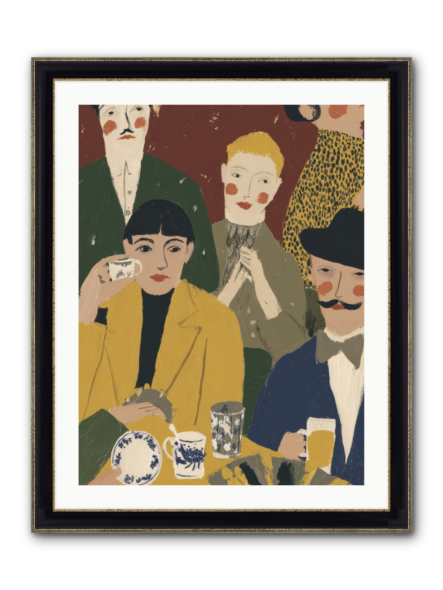 Gentle Chaos Framed Print - Black & Gold 24x32