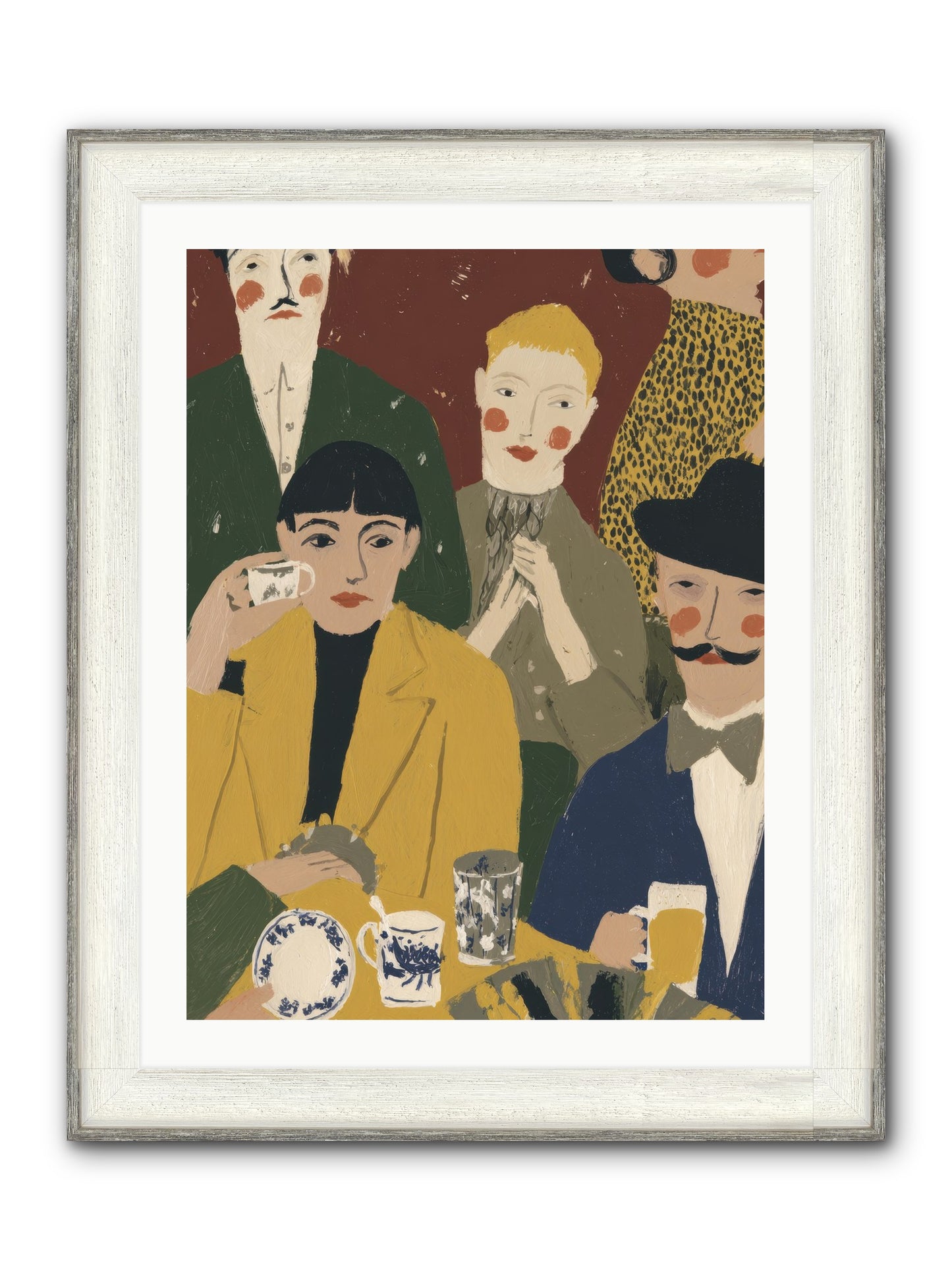 Gentle Chaos Framed Print - Driftwood White 24x32